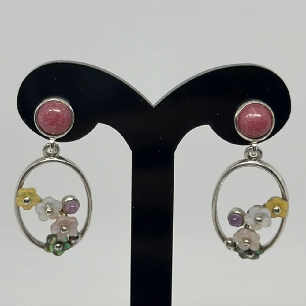 Elegant 925 silver real stones‎ earrings​​​ ✨